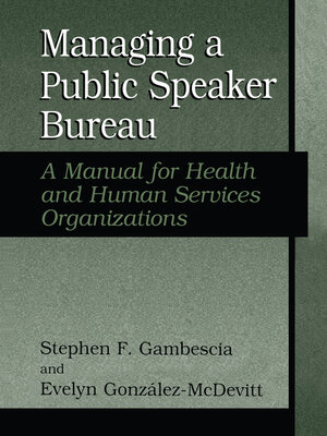 cover image of Managing a Public Speaker Bureau